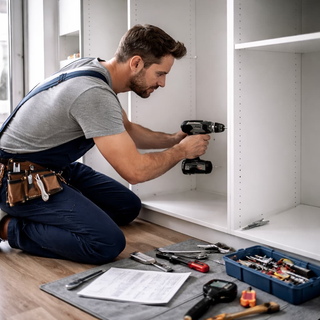 Furniture assembly — work examples
