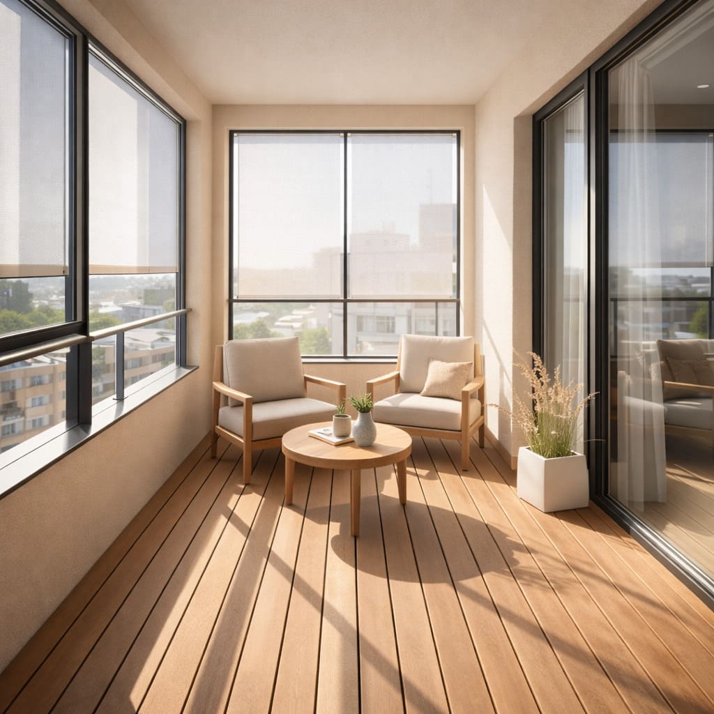 Balconies and terraces